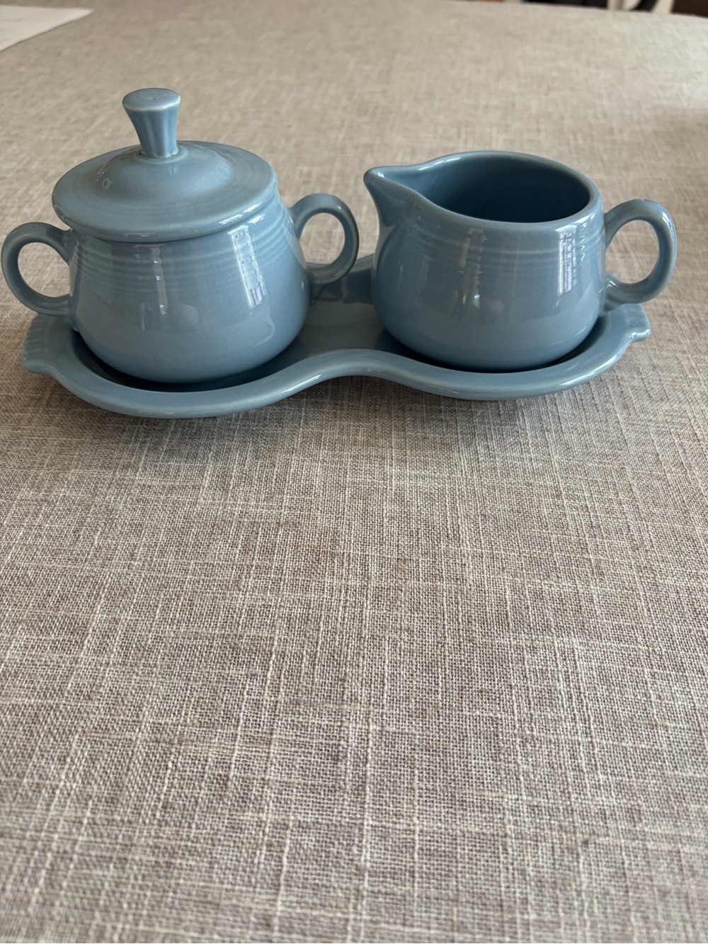 Fiestaware Sugar and Creamer Set with Tray